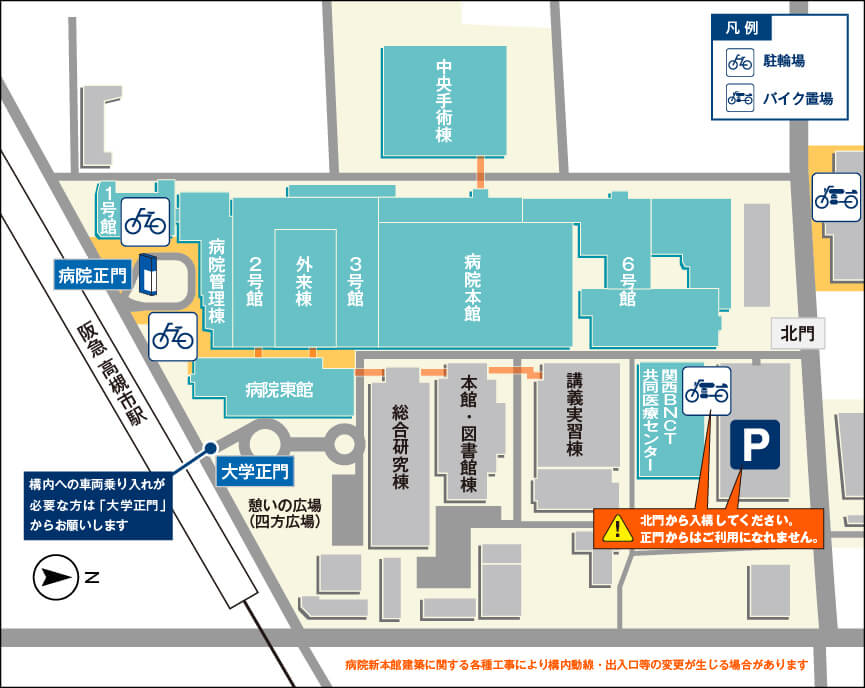 駐輪場・バイク置き場の案内図